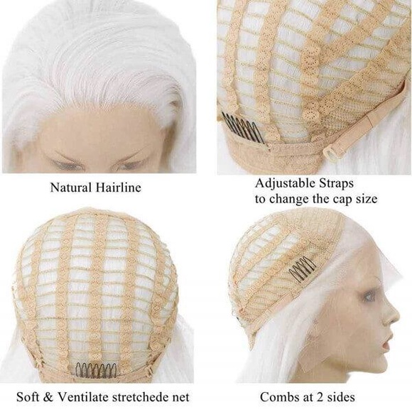 ✨ICE WHITE 26” WAVY LACE FRONT  WIG *NWT* ✨ - Picture 7 of 7